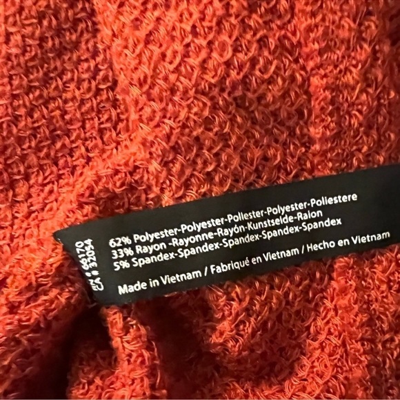 URBAN OUTFITTERS Out From Under Cinched Sweater Burnt Orange Rust Size Small - Picture 7 of 9